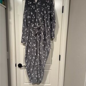 Justice Gray Polka Dot Kids Pajamas